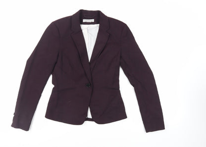 H&M Womens Purple Jacket Blazer Size 6 Button