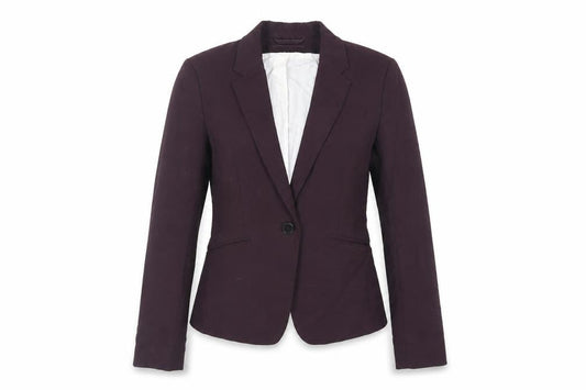 H&M Womens Purple Jacket Blazer Size 6 Button