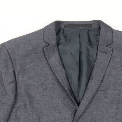 Mens UK Size 38 Topman Regular Grey Suit Jacket