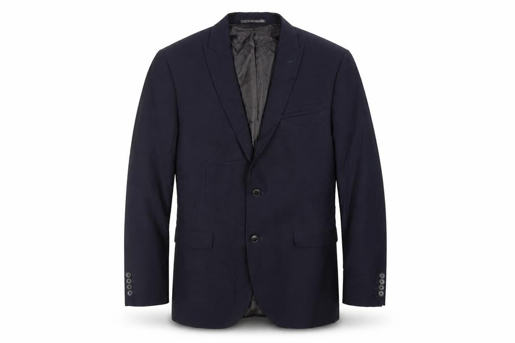 Next Mens Blue Polyester Jacket Suit Jacket Size 40 Regular