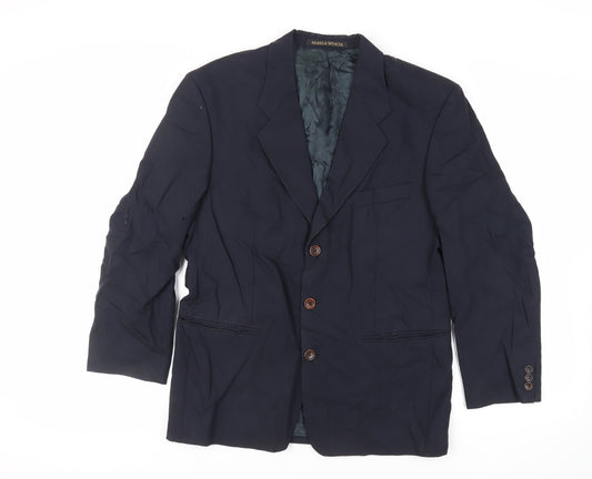 Mens UK Size 38 St Michael Regular Blue Suit Jacket