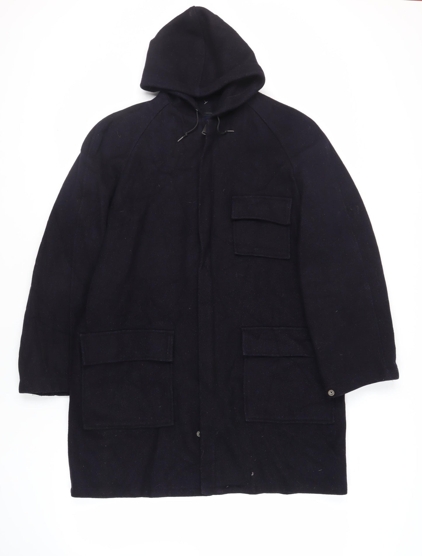 Mens UK Size M Richman Brothers Black Overcoat