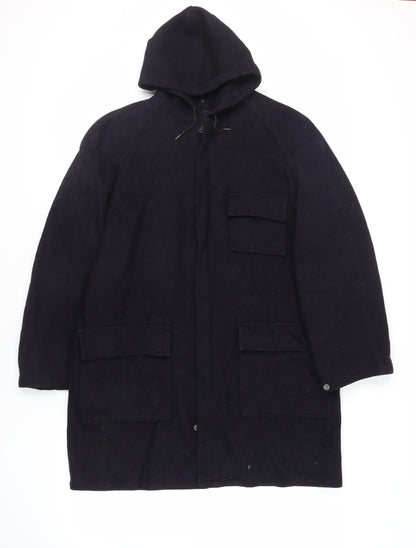 Mens UK Size M Richman Brothers Black Overcoat