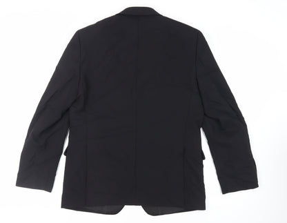 Mens UK Size 42 Fellini Regular Black Suit Tuxedo