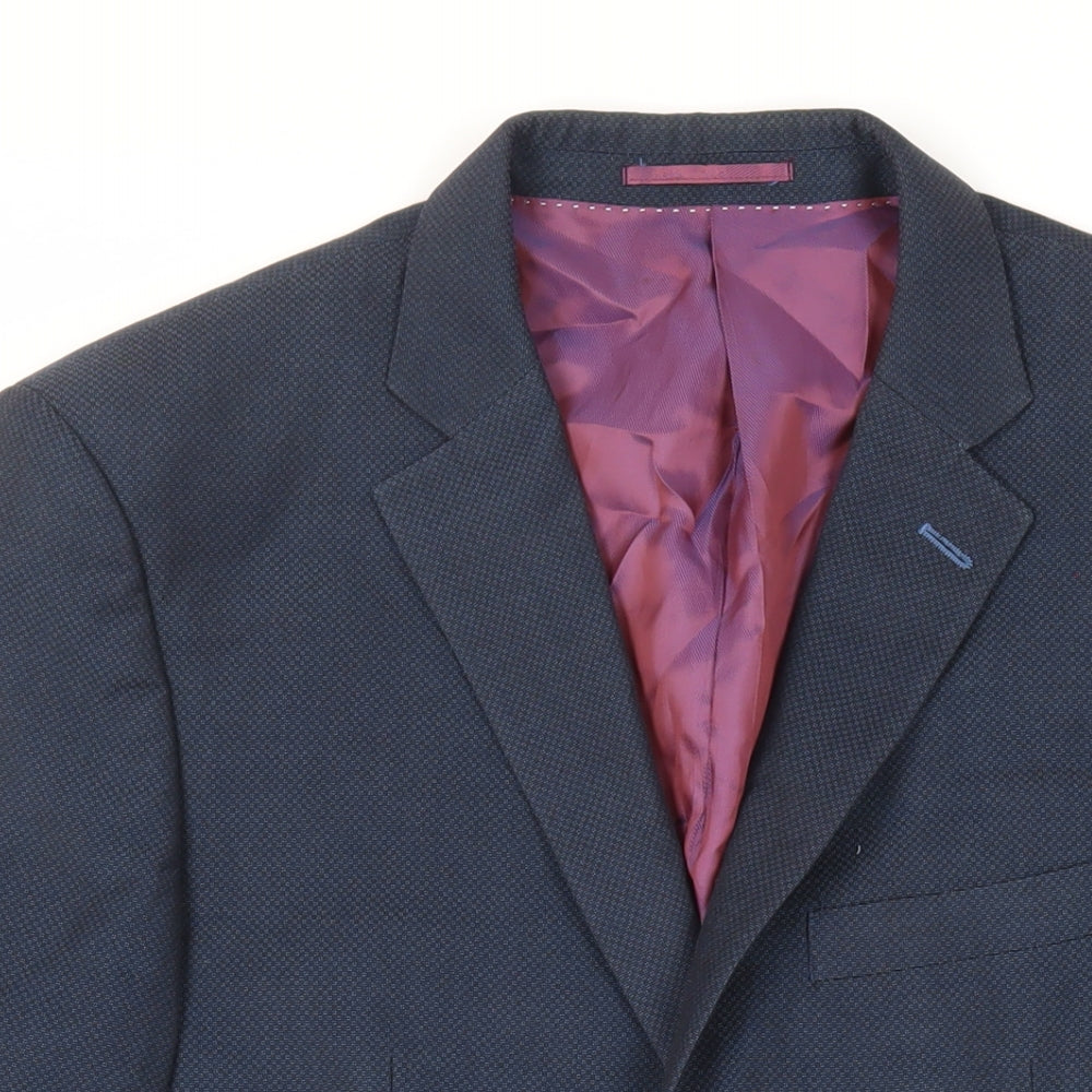Mens UK Size 44 Daniel Grahame Regular Blue Suit Jacket