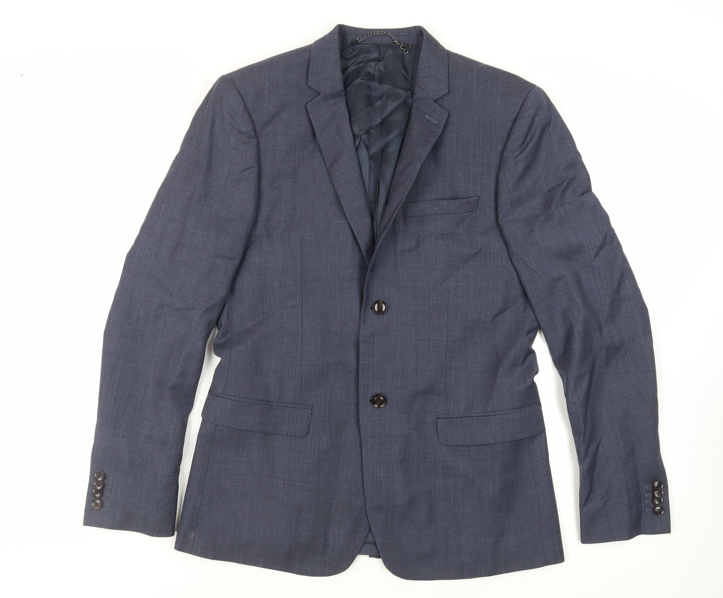 Mens UK Size 40 Topman Regular Blue Suit Jacket