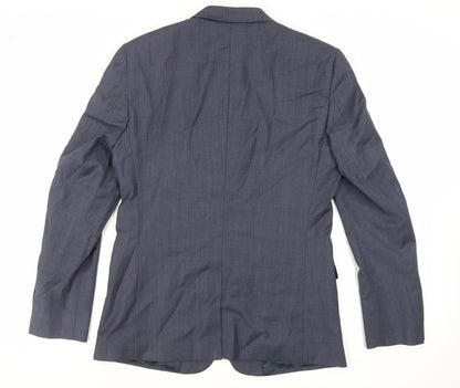 Mens UK Size 40 Topman Regular Blue Suit Jacket