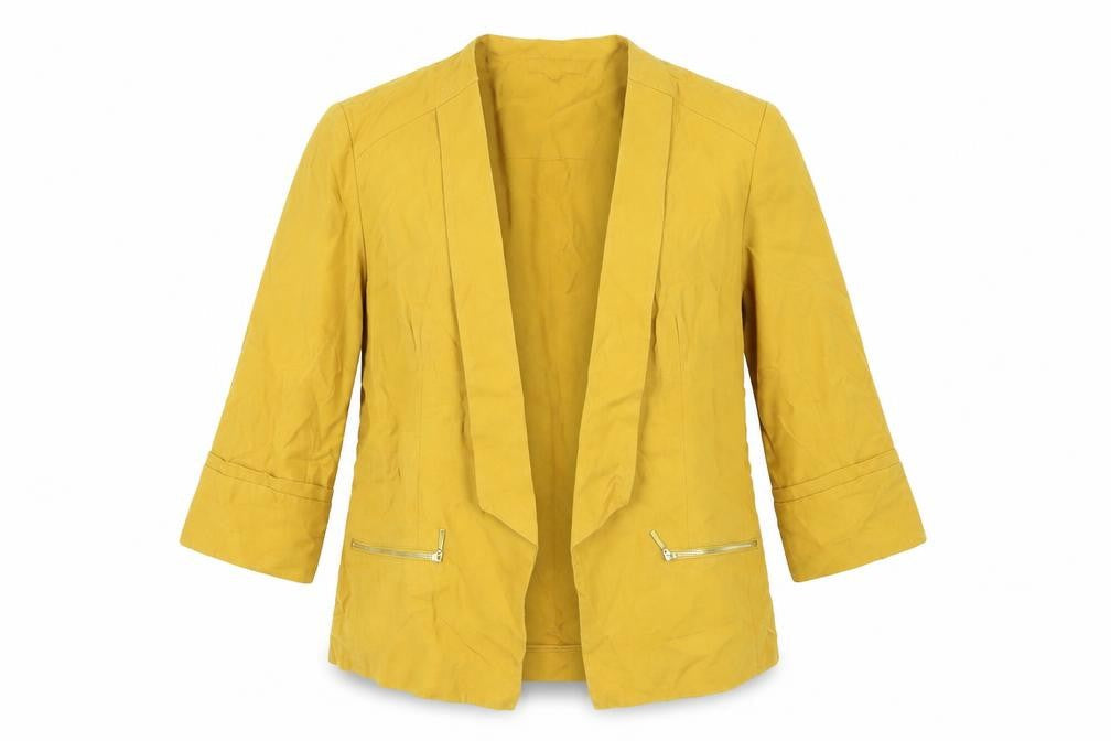 Marks & Spencer Womens Yellow Jacket Blazer Size 12 - Open