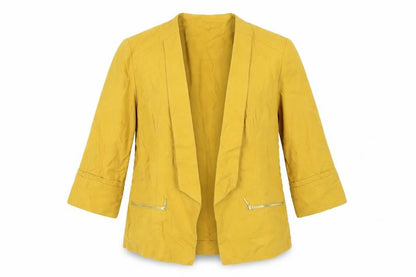 Marks & Spencer Womens Yellow Jacket Blazer Size 12 - Open
