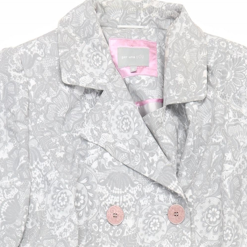 Womens UK Size 18 Per Una Grey Overcoat