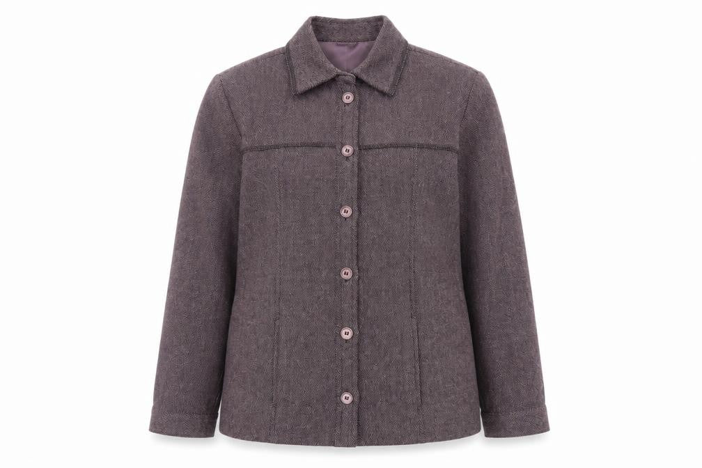 Oscar B. Womens Purple Jacket Size 12 Button - Lightweight