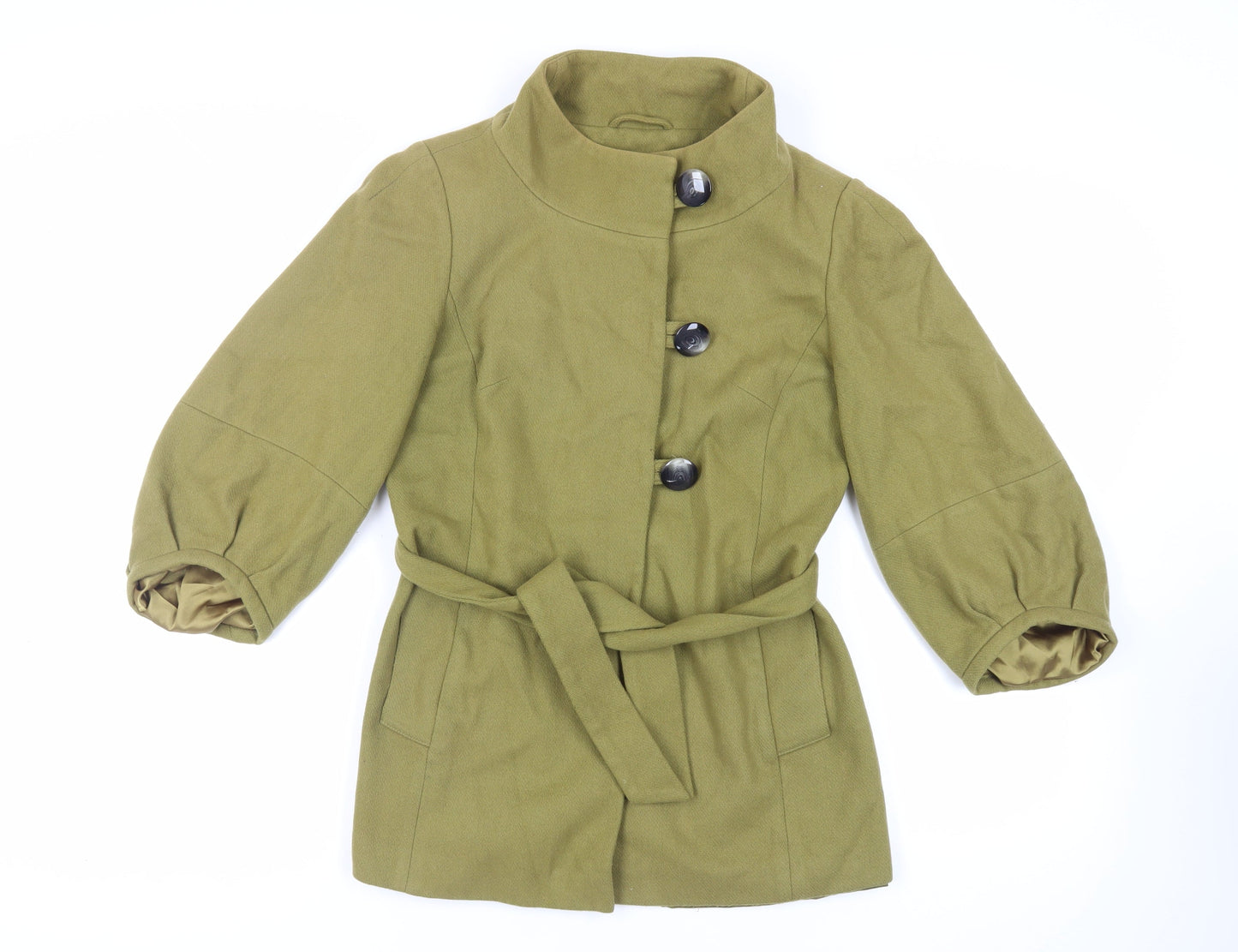 Womens UK Size 12 Topshop Green Pea Coat