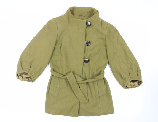 Womens UK Size 12 Topshop Green Pea Coat