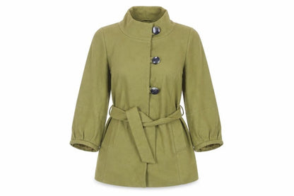 Womens UK Size 12 Topshop Green Pea Coat