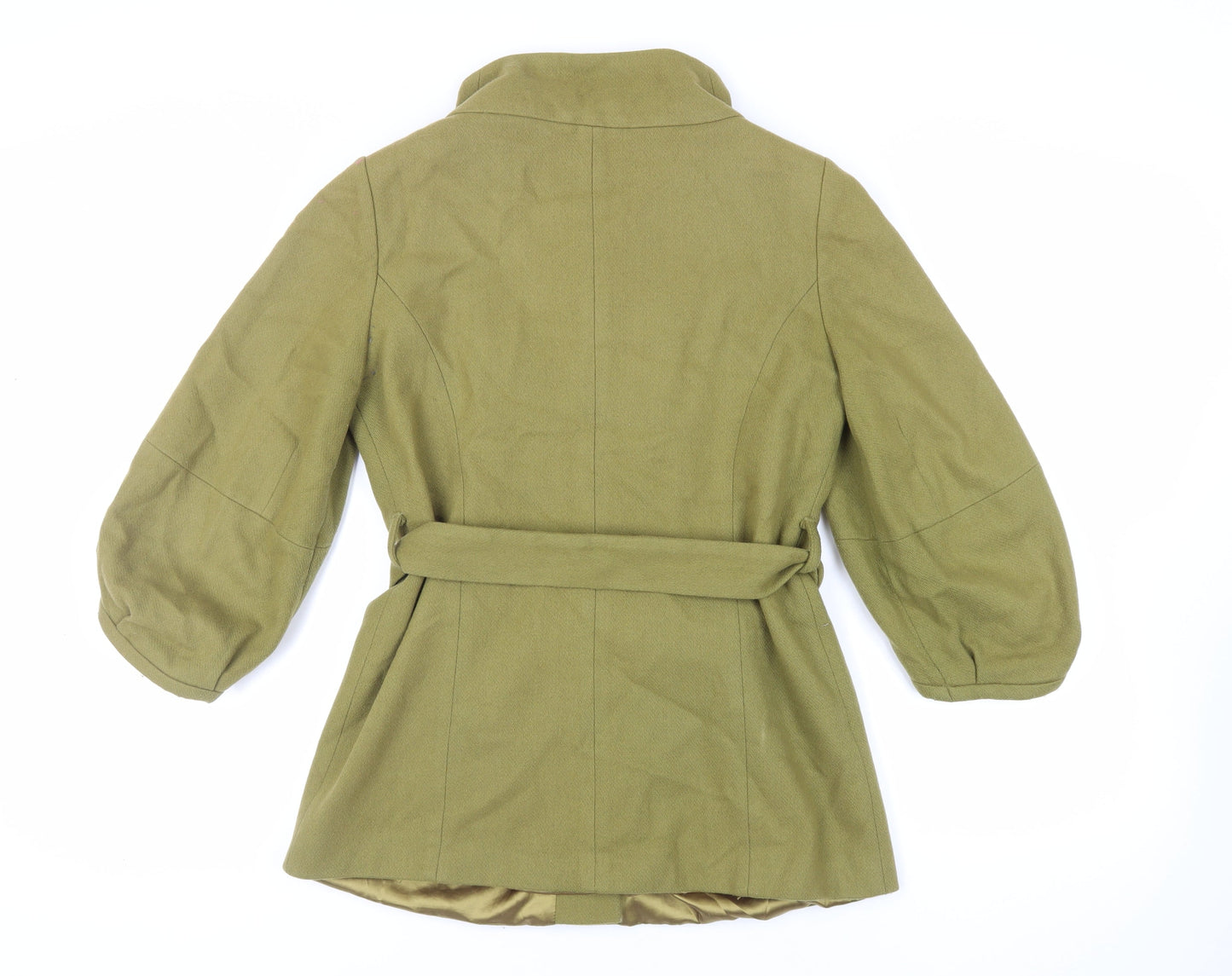 Womens UK Size 12 Topshop Green Pea Coat