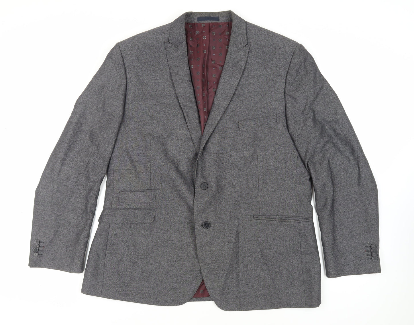 Mens UK Size 48 Burton Regular Grey Suit Jacket