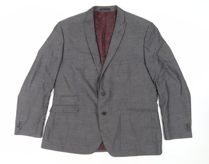 Mens UK Size 48 Burton Regular Grey Suit Jacket