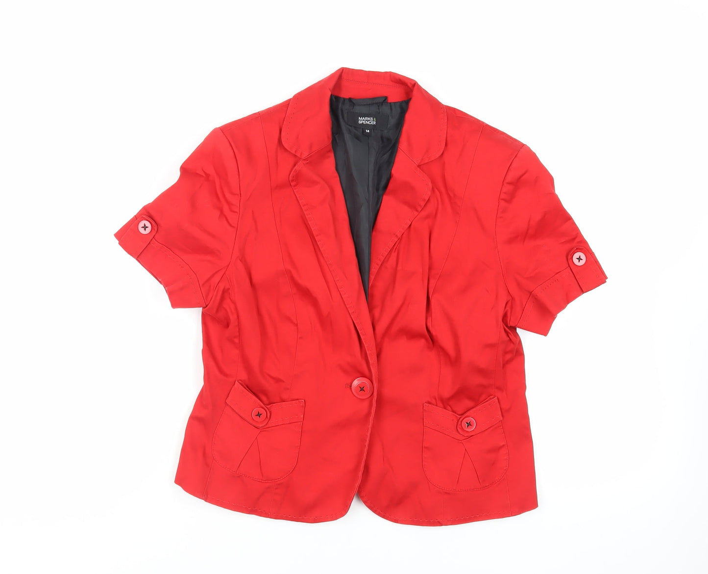 Womens UK Size 14 Marks and Spencer Red Jacket