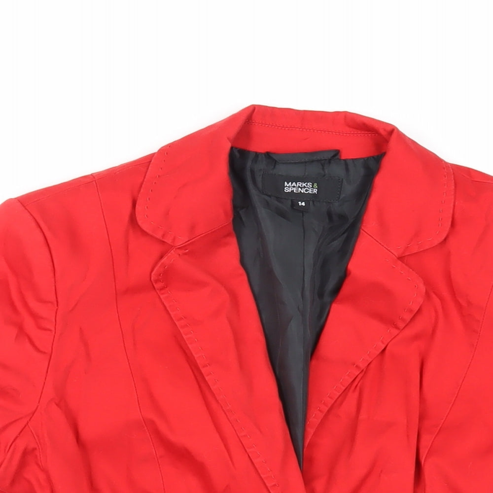 Womens UK Size 14 Marks and Spencer Red Jacket