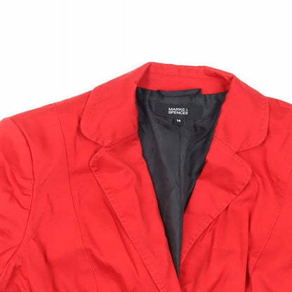 Womens UK Size 14 Marks and Spencer Red Jacket