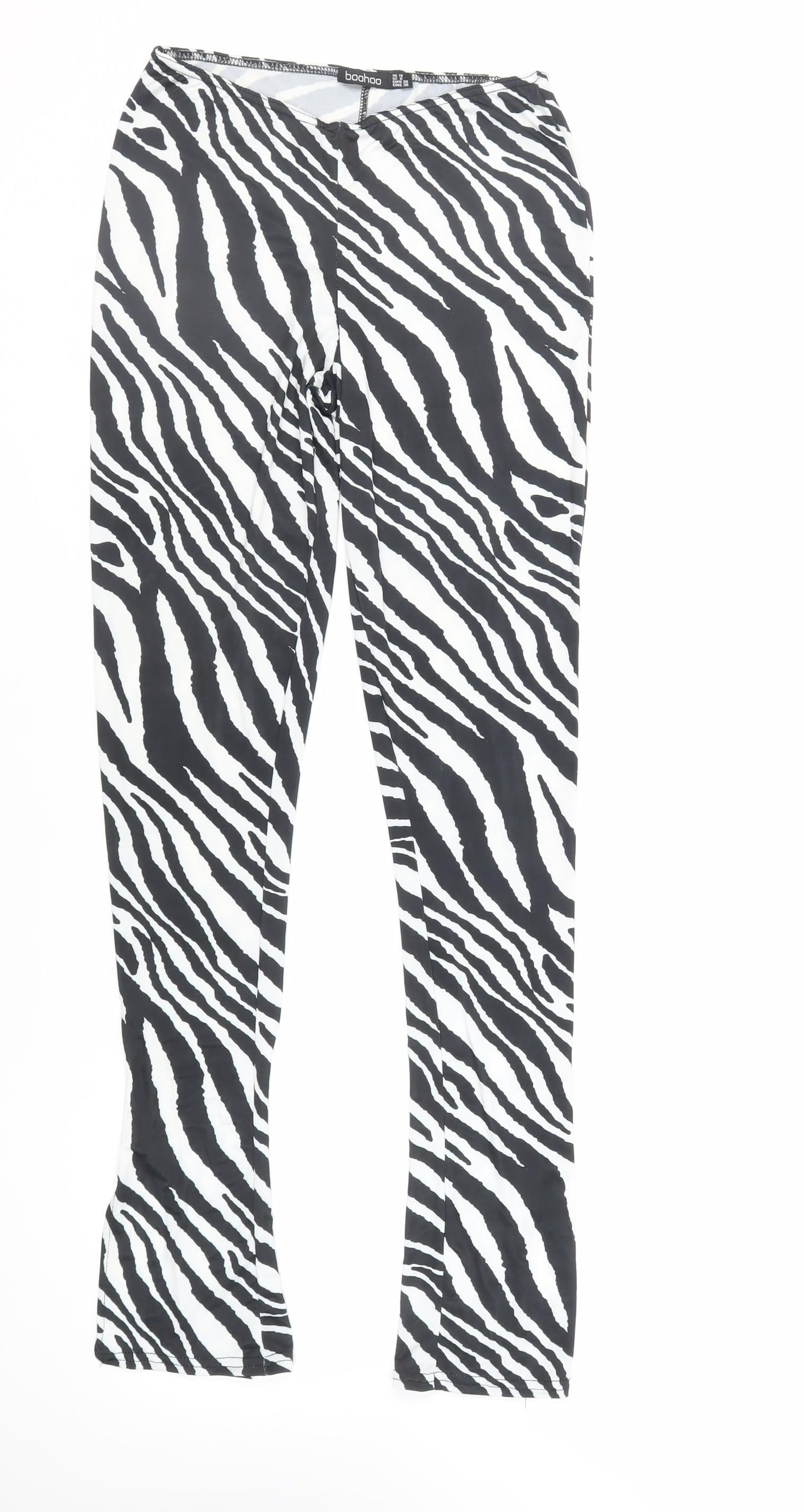 Womens UK Size 10 Boohoo Regular Fit Jogger Black Trousers