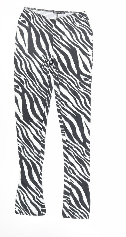 Womens UK Size 10 Boohoo Regular Fit Jogger Black Trousers