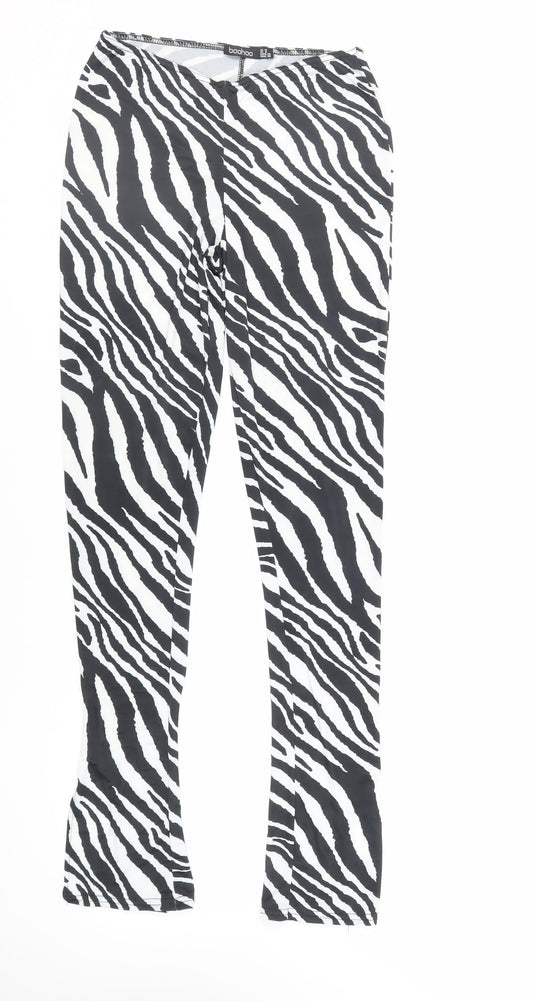 Womens UK Size 10 Boohoo Regular Fit Jogger Black Trousers