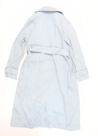 Womens UK Size 8 Topshop Blue Overcoat