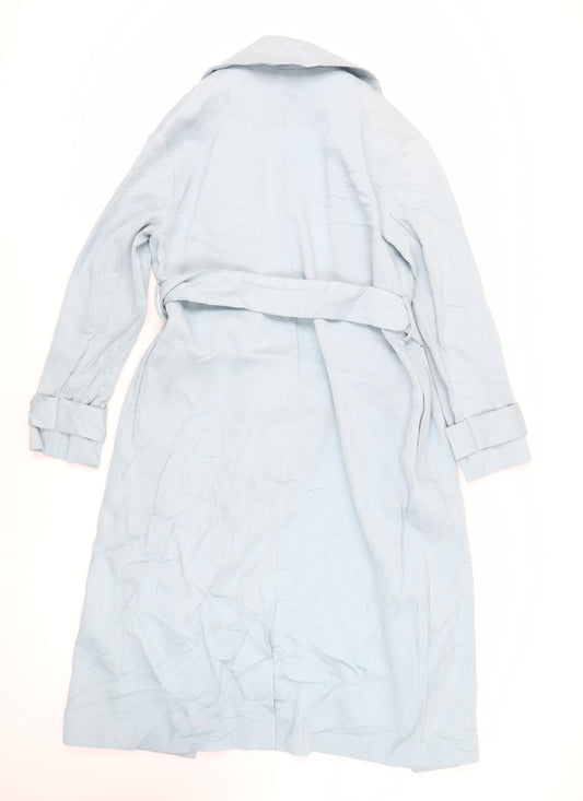 Womens UK Size 8 Topshop Blue Overcoat