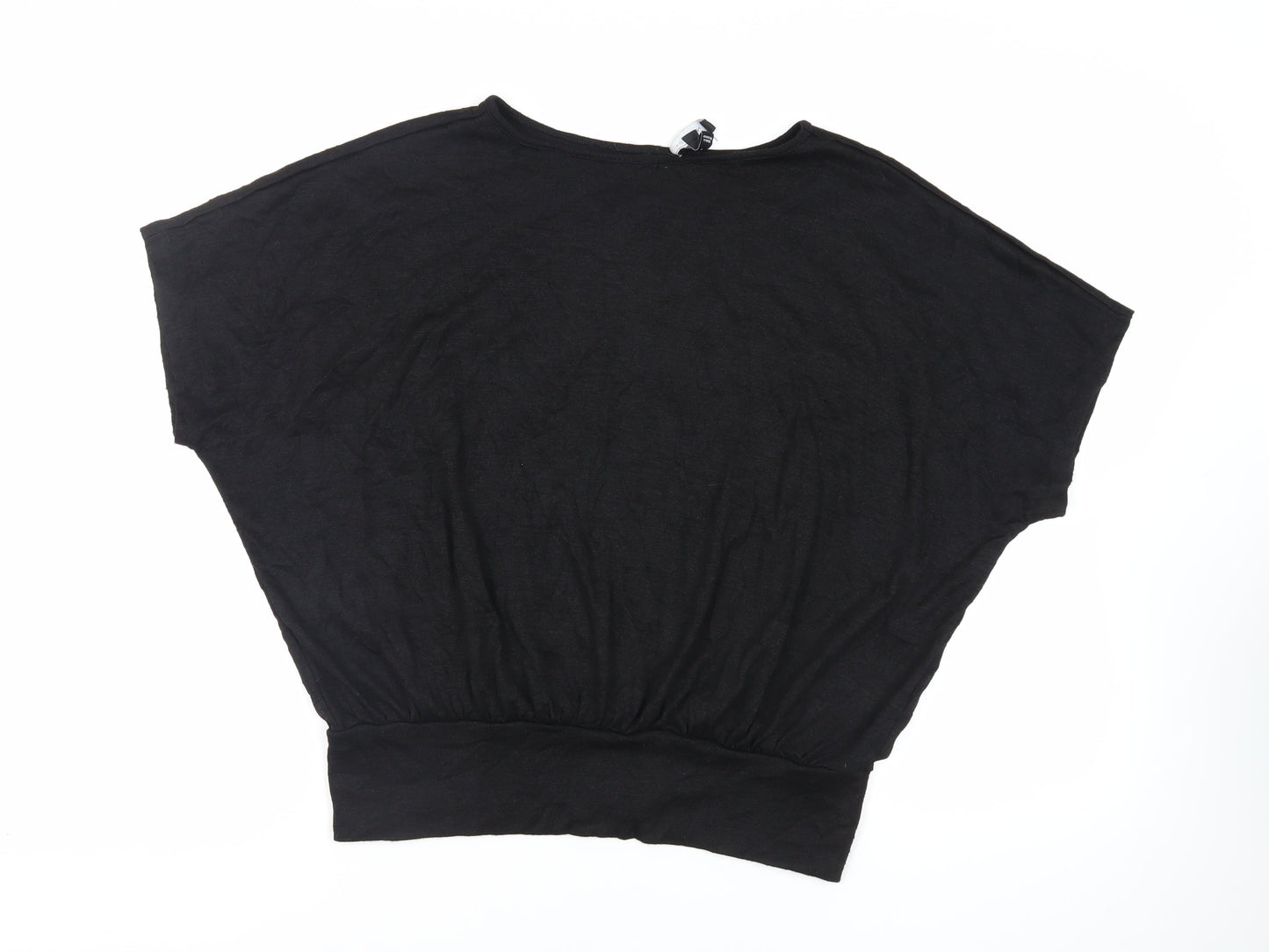 Womens UK Size M New Look Black Basic Blouse