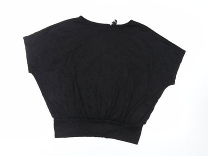 Womens UK Size M New Look Black Basic Blouse