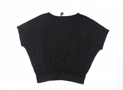 Womens UK Size M New Look Black Basic Blouse