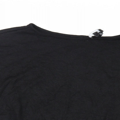 Womens UK Size M New Look Black Basic Blouse