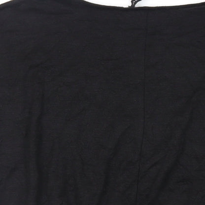 Womens UK Size M New Look Black Basic Blouse