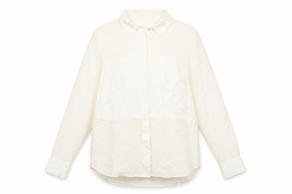 Womens UK Size S Mango Ivory Basic Button-Up