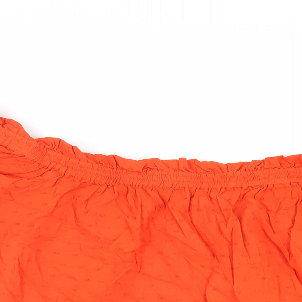 Womens UK Size 14 H&M Orange Basic Blouse