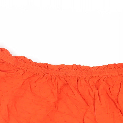 Womens UK Size 14 H&M Orange Basic Blouse