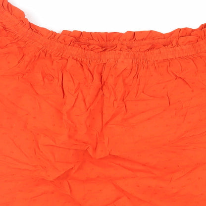 Womens UK Size 14 H&M Orange Basic Blouse