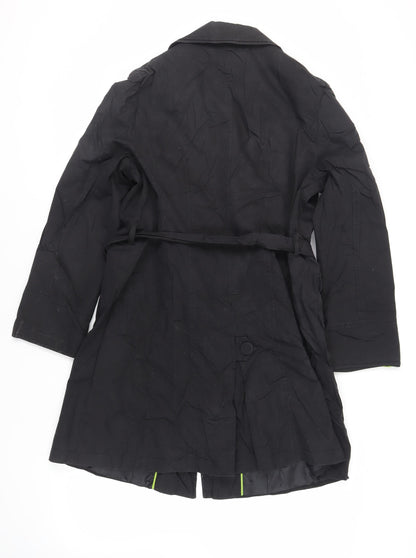 Womens UK Size 16 Per Una Black Trench Coat