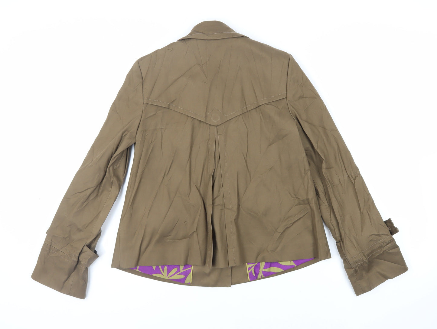 NEXT Womens Brown Jacket Size 8 Snap