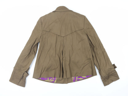 NEXT Womens Brown Jacket Size 8 Snap