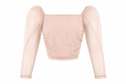Womens UK Size 8 PRETTYLITTLETHING Pink Cropped Blouse