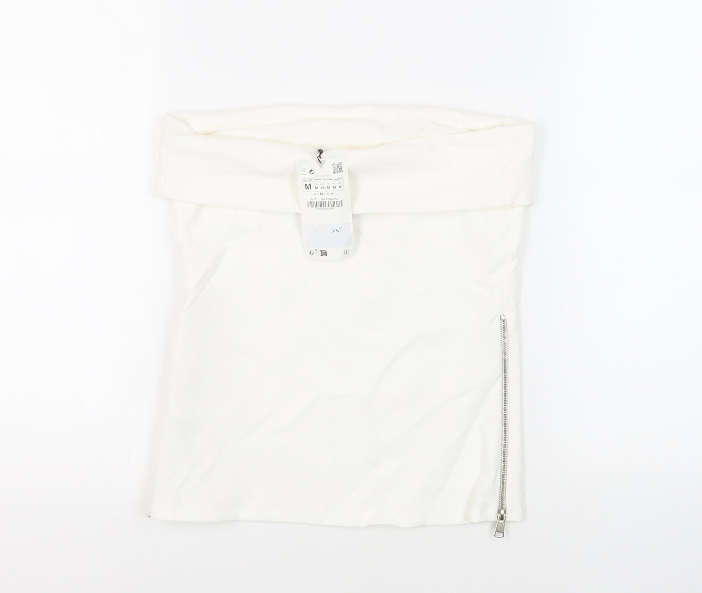 Womens UK Size M Zara White Basic Blouse