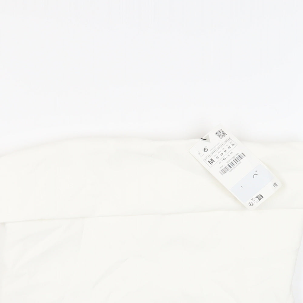 Womens UK Size M Zara White Basic Blouse