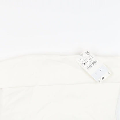Womens UK Size M Zara White Basic Blouse