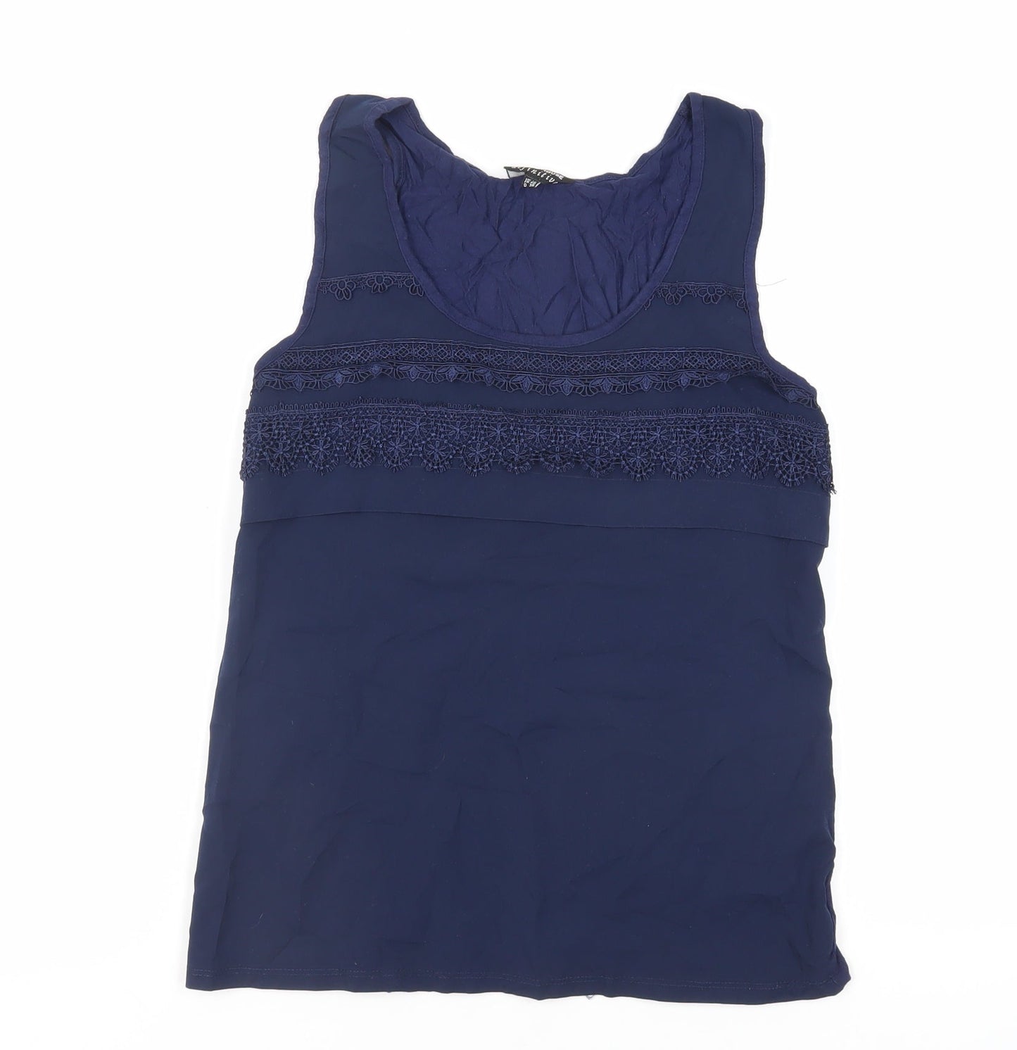 Womens UK Size 12 Warehouse Blue Basic Tank