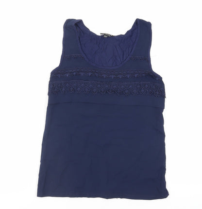 Womens UK Size 12 Warehouse Blue Basic Tank
