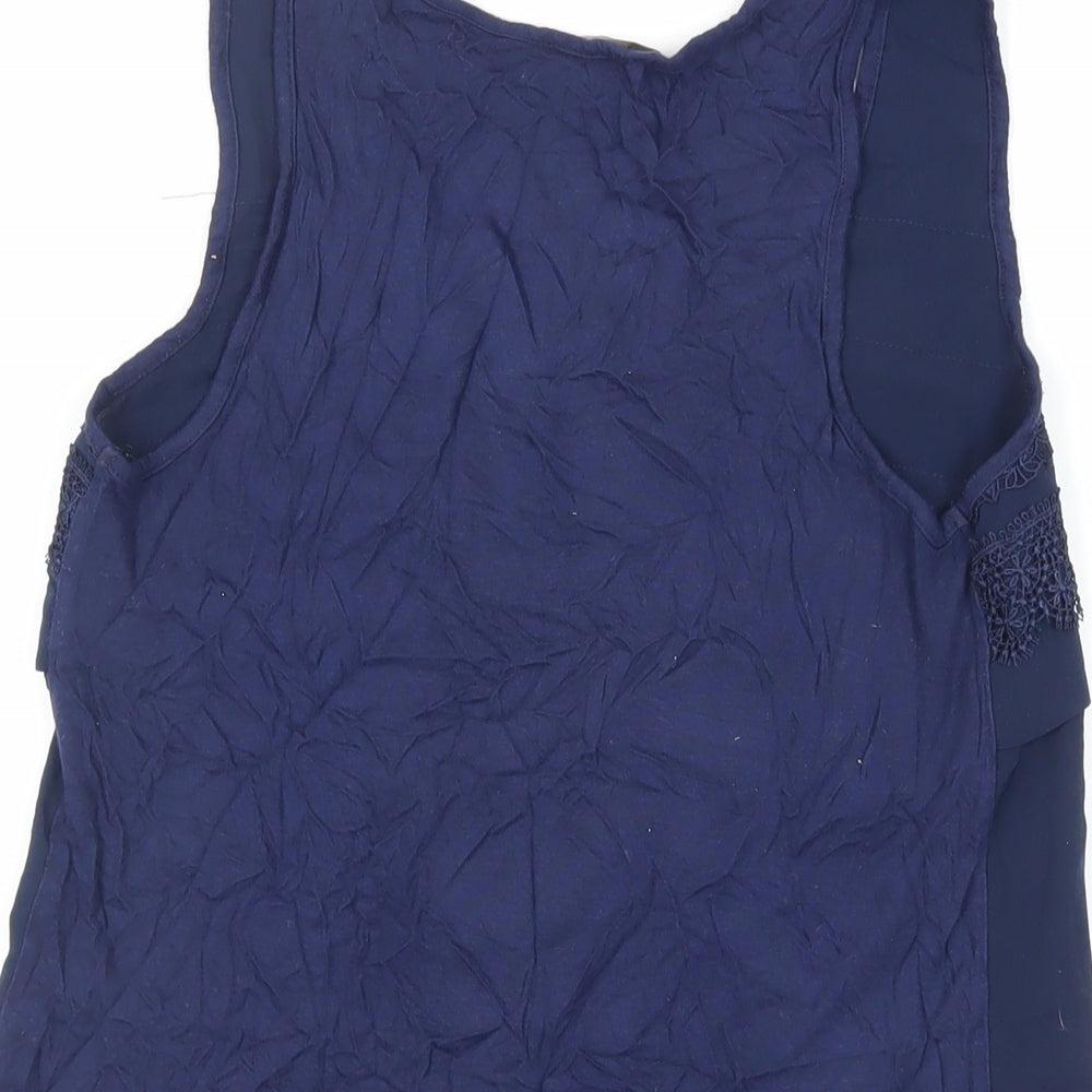 Womens UK Size 12 Warehouse Blue Basic Tank