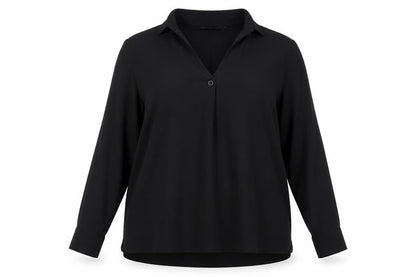 Dorothy Perkins Womens Black Polyester Basic Blouse Size 18 Collared