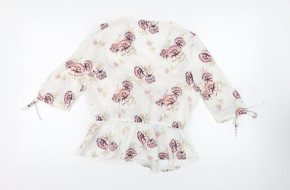 Womens UK Size 14 Select White Basic Blouse